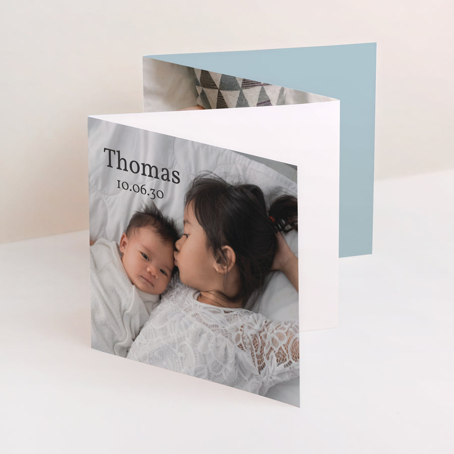 Uitnodigingskaart Geboorte Accordeon De creditcard van mijn baby foto