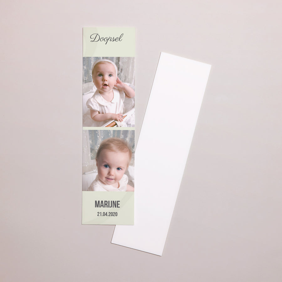 Boekenlegger Doop Bladwijzer Ceremonie - Beige foto