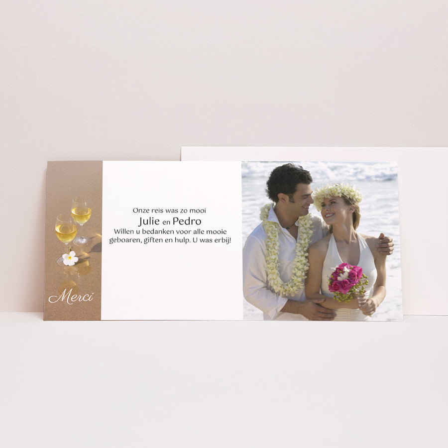 Bedankkaart Geboorte Panoramisch landschap Aangepast accordeon foto