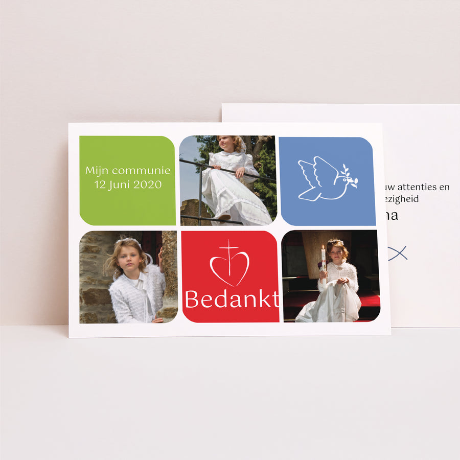 Bedankkaart Communie Landschap Mijn communie foto