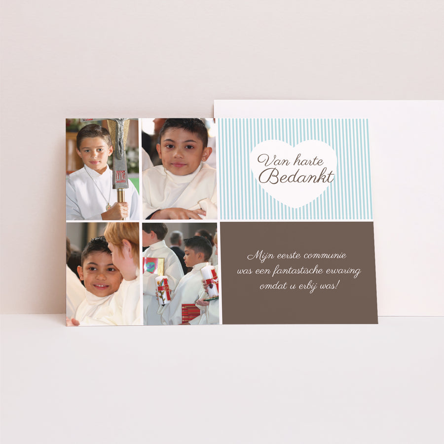 Bedankkaart Communie Landschap Klassieke communie foto