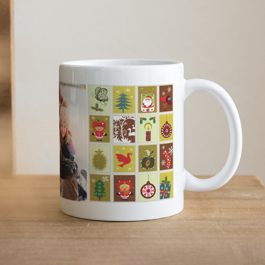 Mok Objecten Wit Kerstversiering foto