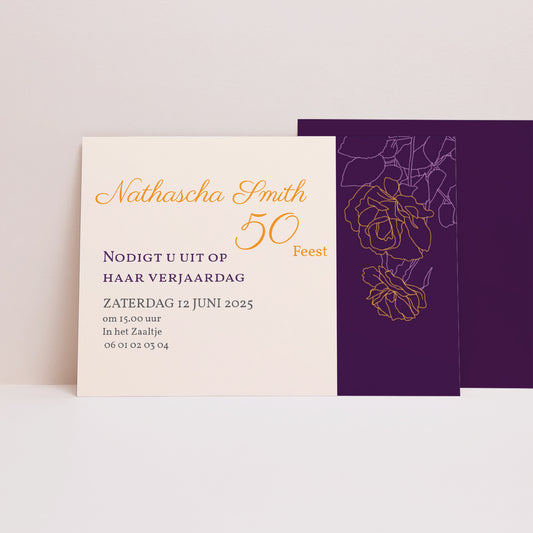 Uitnodigingen Verjaardag Volwassene Landschap Violine foto