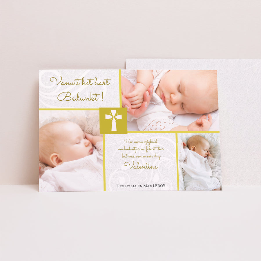 Bedankkaart Doop Landschap Moderne Doré foto