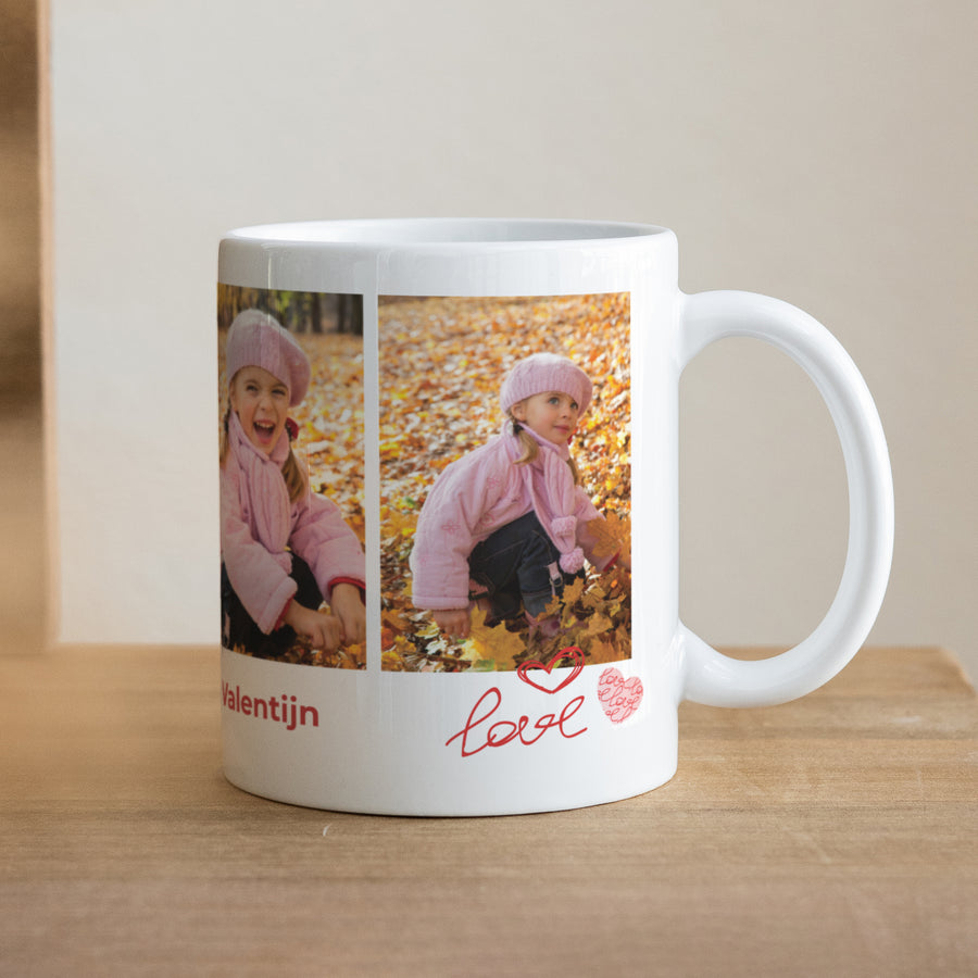 Mok Objecten Wit Amour d'enfant foto