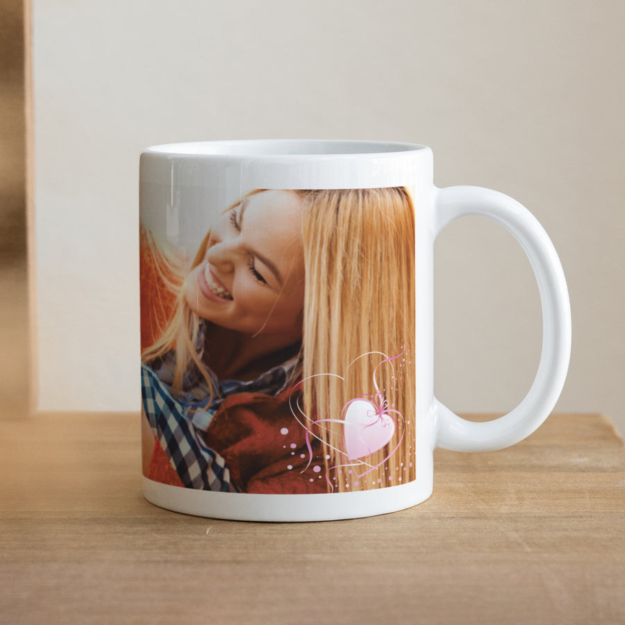 Mok Objecten Wit Valentijnsdag foto