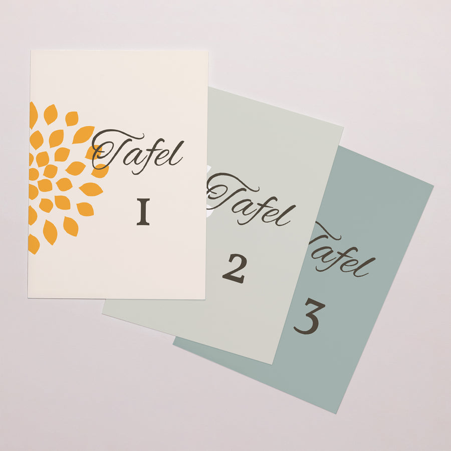 Tafelnummers Huwelijk Rechthoek Provençaals platteland foto