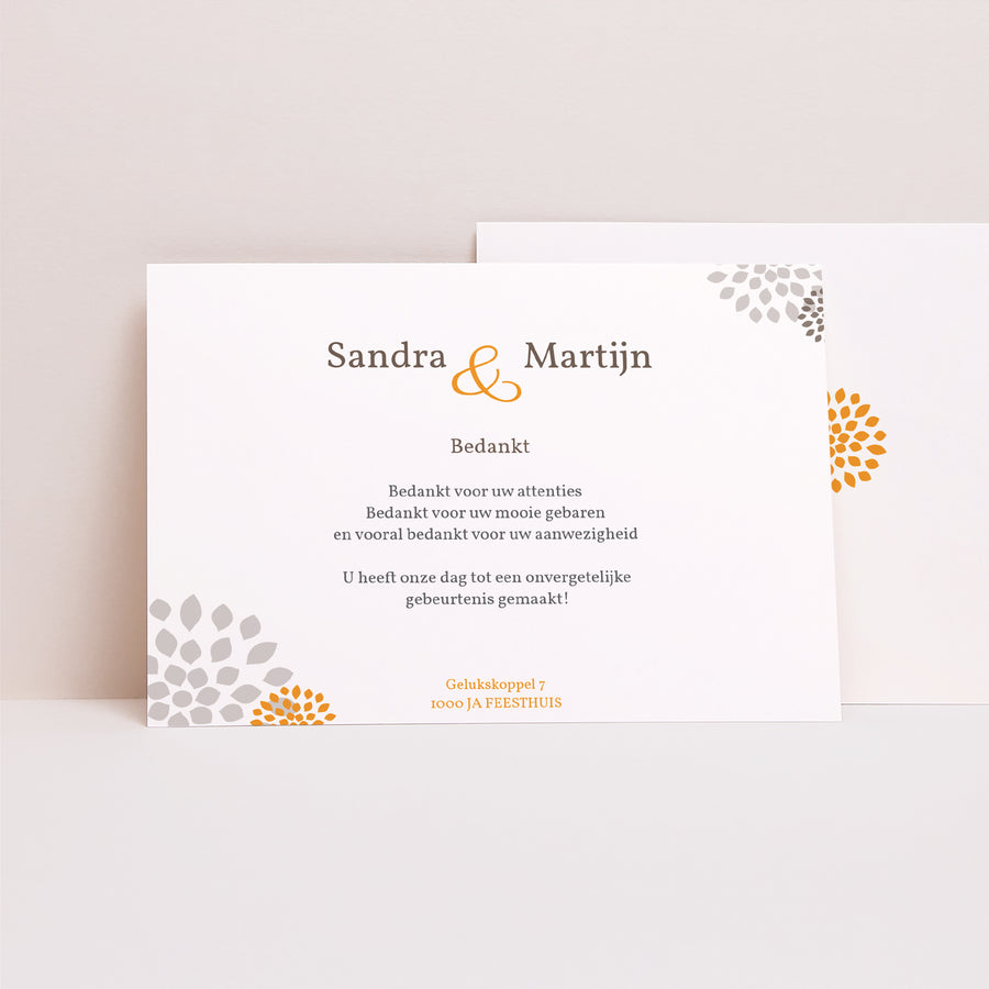 Bedankkaart Huwelijk Landschap Provençaals platteland foto