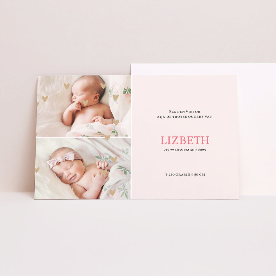 Uitnodigingskaart Geboorte Landschap Lovinou foto