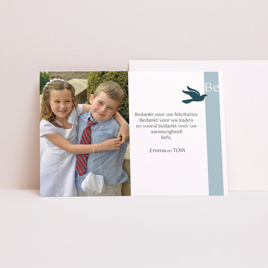 Bedankkaart Communie Landschap Heilige datum foto