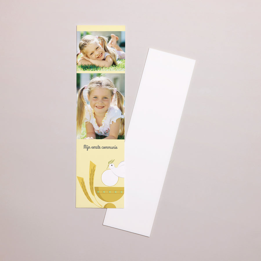 Boekenlegger Communie Bladwijzer Communie geïllustreerd - geel foto