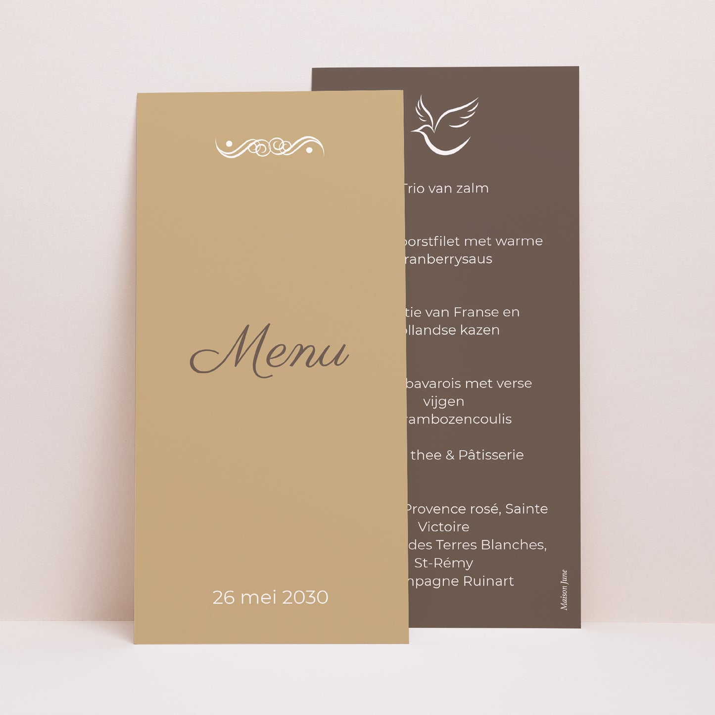 Menukaart Communie Panoramisch portret De weg, de waarheid en het leven foto N° 1