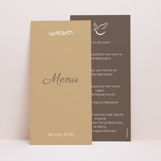 Menukaart Communie Panoramisch portret De weg, de waarheid en het leven foto