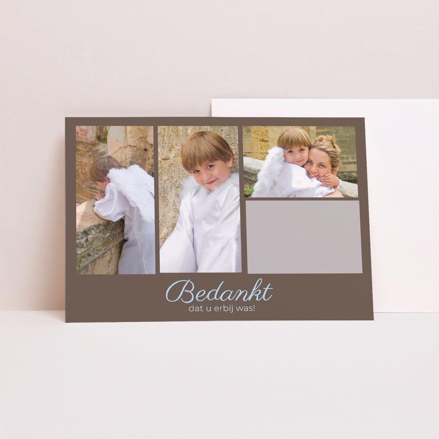 Bedankkaart Communie Landschap De weg, de waarheid en het leven foto