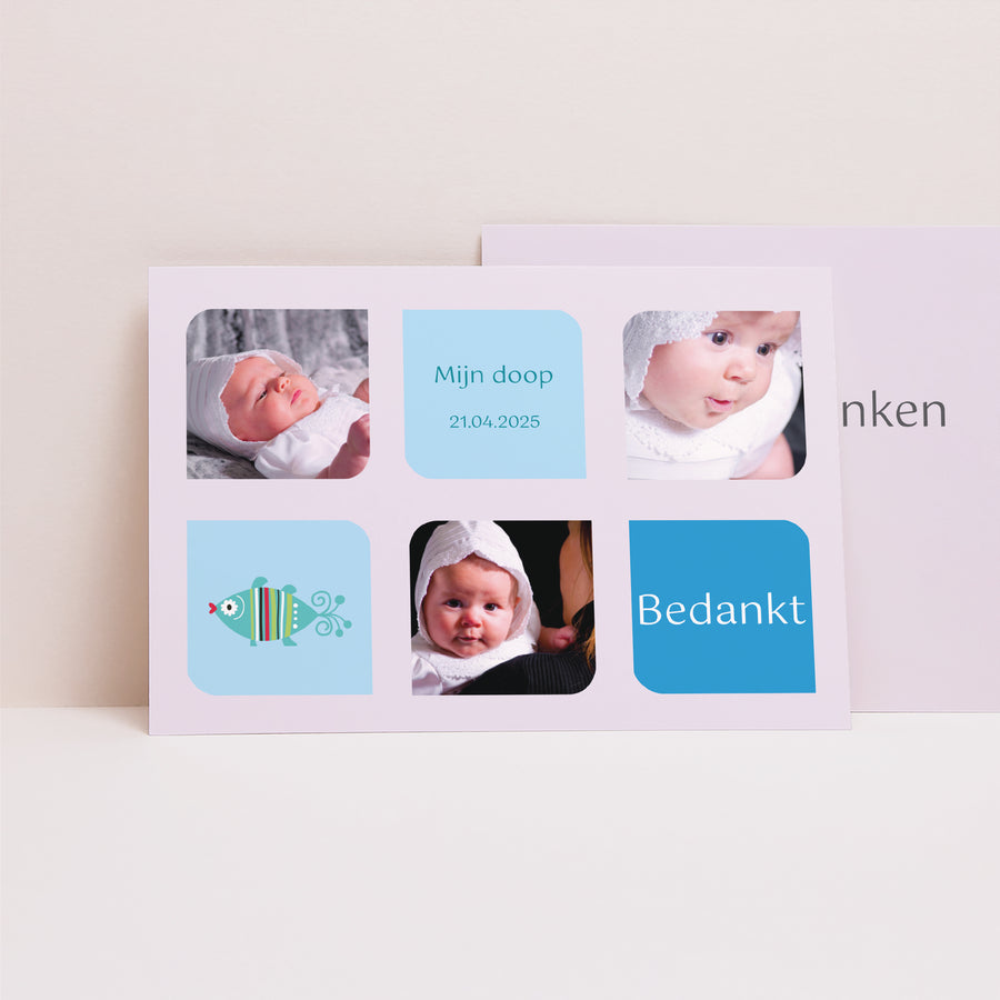 Bedankkaart Doop Landschap Multi-foto's foto