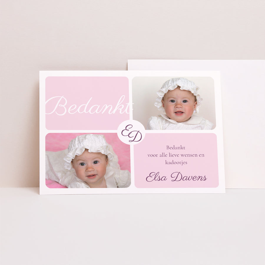 Bedankkaart Doop Landschap Zoetheid - Meisje foto