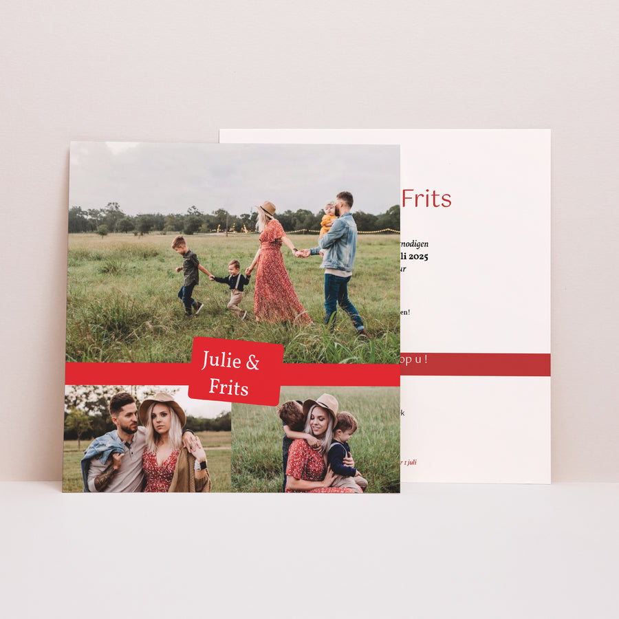 Uitnodigingskaart Foto's Vierkant foto