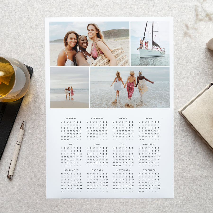 Kalender Eindejaar Monopagina portret Nederland foto