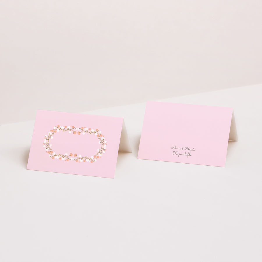 Naamkaartjes Huwelijksverjaardag 2 luiken Een prachtig verhaal foto