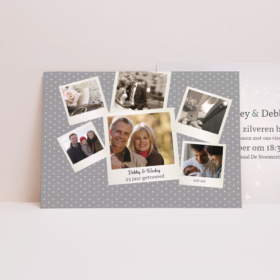 Uitnodigingen Huwelijksverjaardag Landschap wirwar van terugblikken foto