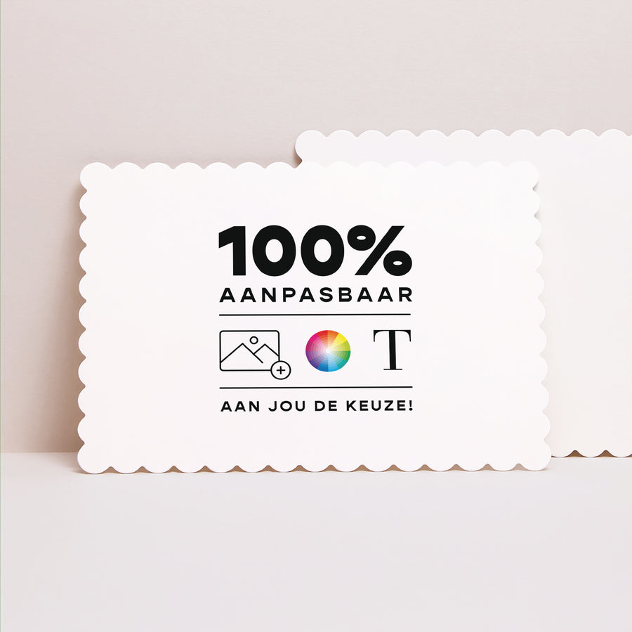 Doopuitnodiging Landschap, biscuitranden Do It Yourself II foto