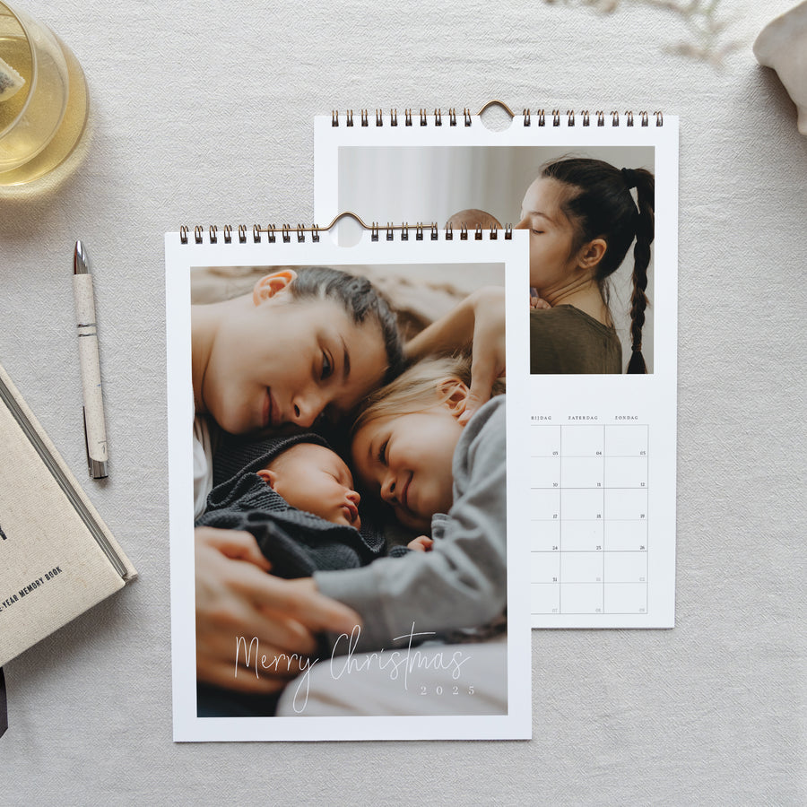 Kalender Eindejaar Muurschildering A4 Gepersonaliseerde dagenkalender foto