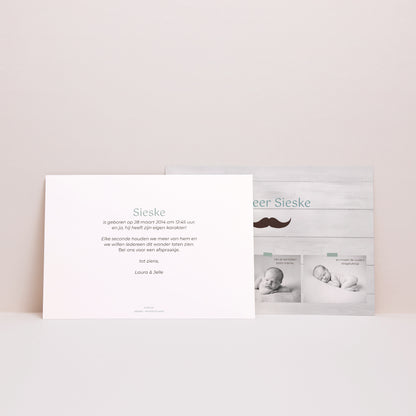 Uitnodigingskaart Geboorte Landschap Kleine man foto N° 2