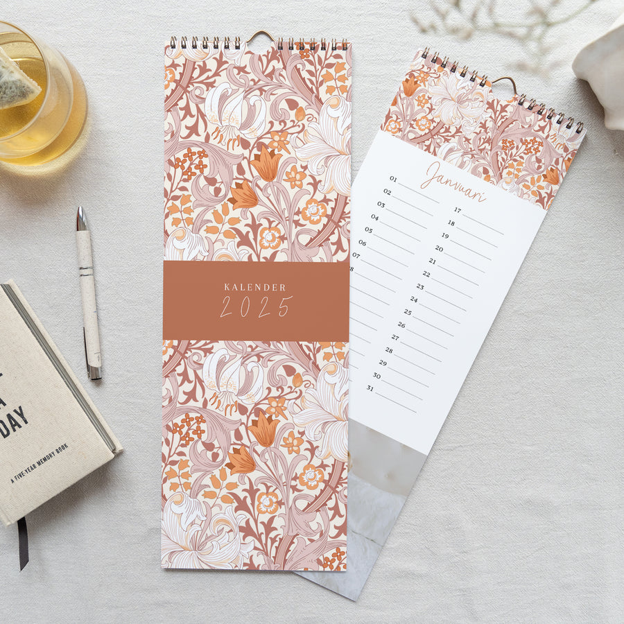 Kalender Eindejaar Perpetueel Bloemen foto
