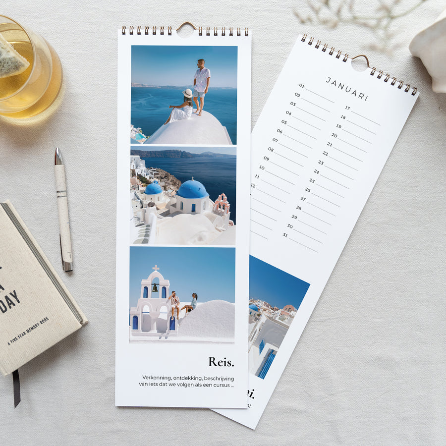 Kalender Eindejaar Perpetueel Reis foto