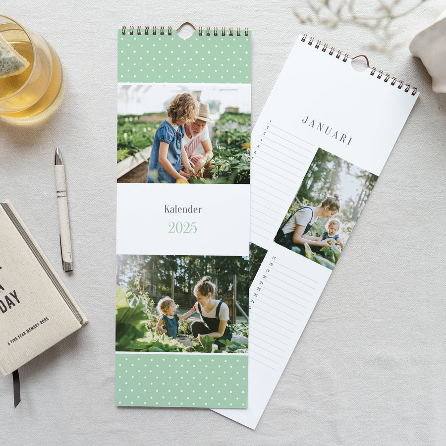 Kalender Eindejaar Perpetueel Erwten foto