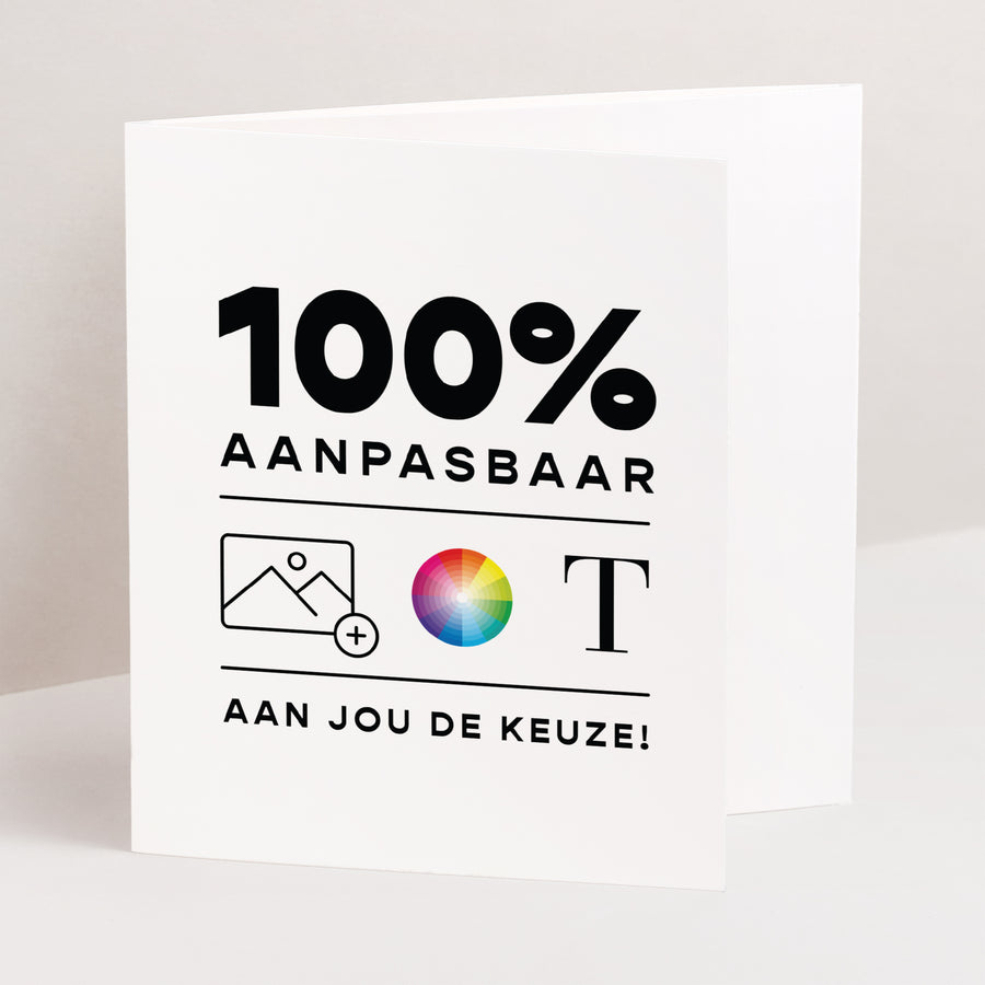 Wenskaart Eindejaar Asymmetrisch triptiek Doe Het Zelf III foto