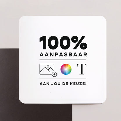 Wenskaart Eindejaar Set van 8, magnetisch, vierkante afgeronde hoeken Doe Het Zelf III foto N° 1
