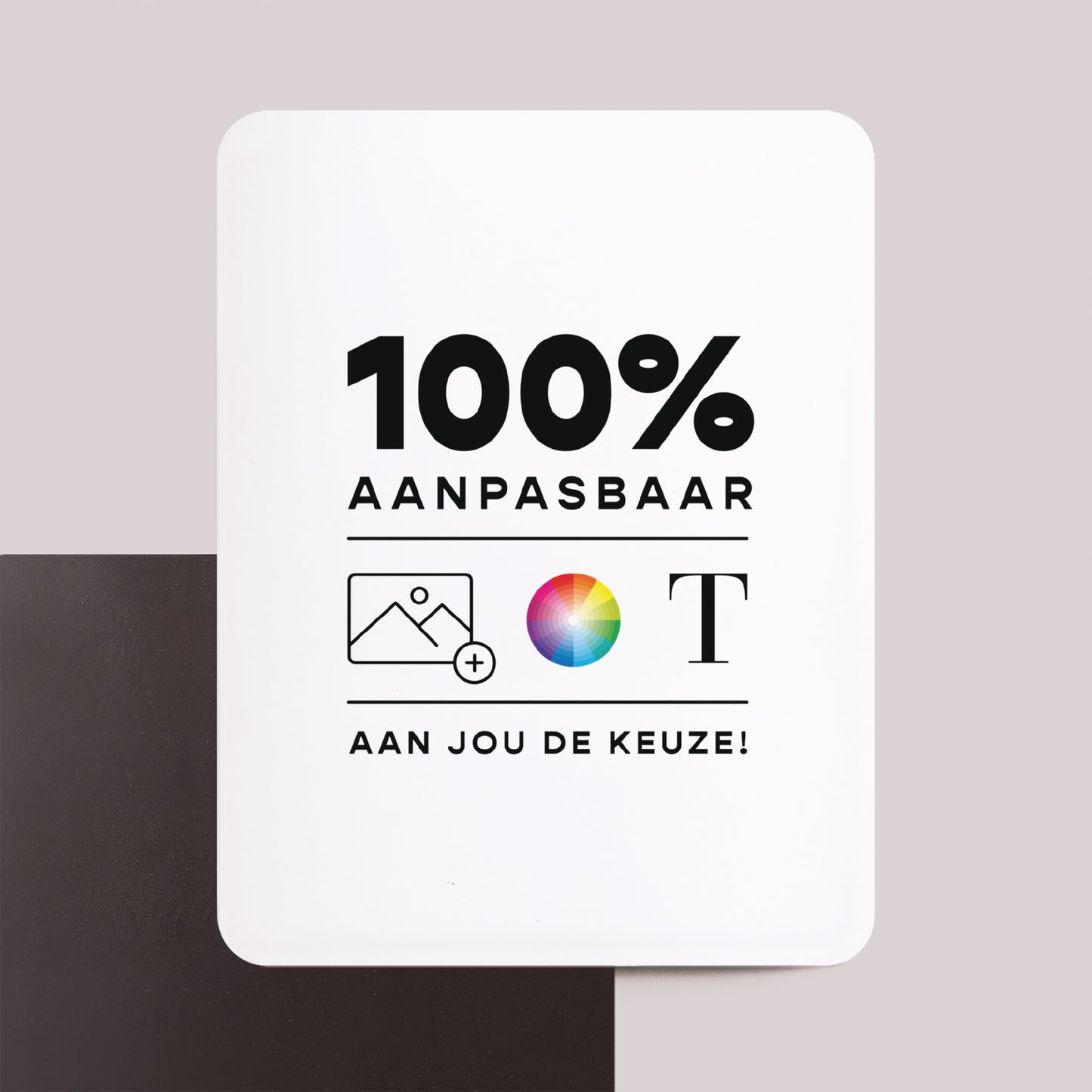 Wenskaart Eindejaar Set van 8, magnetisch, rechthoek met afgeronde hoeken Doe Het Zelf III foto N° 1