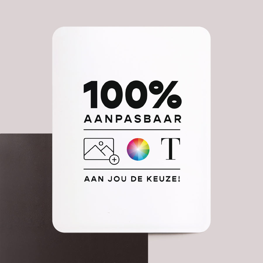 Wenskaart Eindejaar Set van 8, magnetisch, rechthoek met afgeronde hoeken Doe Het Zelf III foto