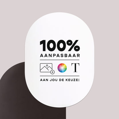 Wenskaart Eindejaar Set van 8, magnetisch, ovaal Doe Het Zelf III foto N° 1