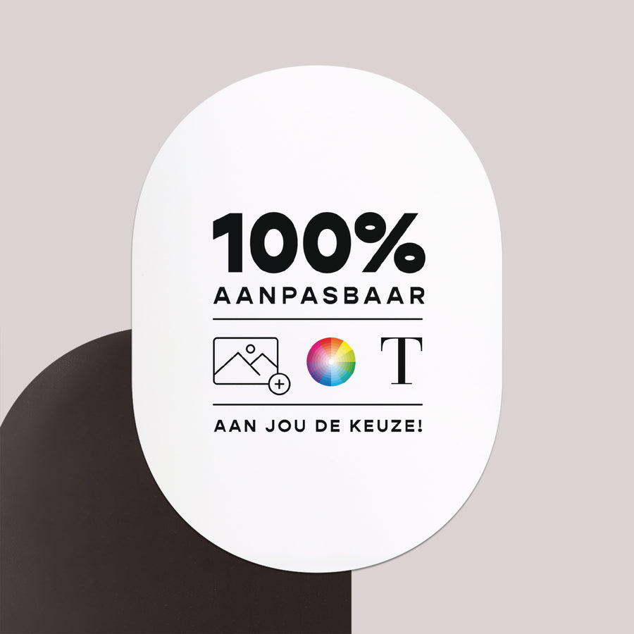 Wenskaart Eindejaar Set van 8, magnetisch, ovaal Doe Het Zelf III foto