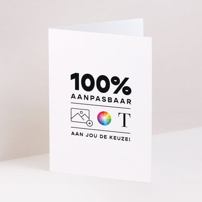 Wenskaart Eindejaar Portret dubbele vouw Doe Het Zelf III foto N° 1