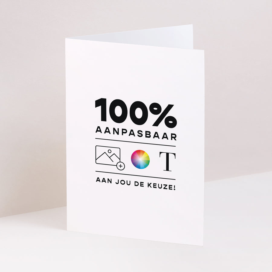 Wenskaart Eindejaar Portret dubbele vouw Doe Het Zelf III foto