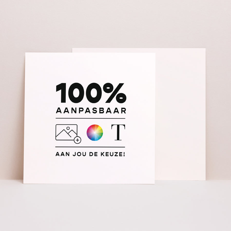 Wenskaart Eindejaar Eenvoudig vierkant Doe Het Zelf III foto