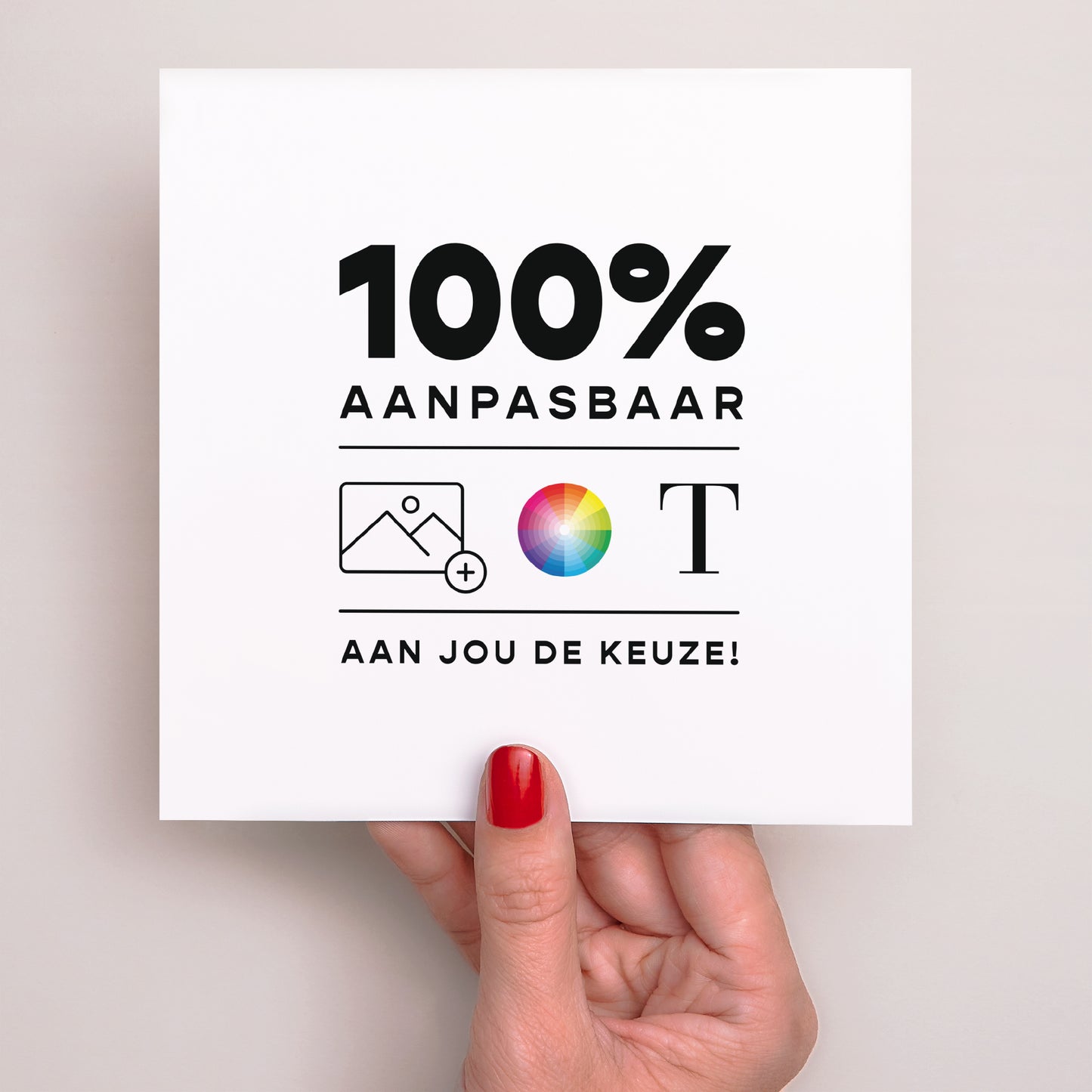 Wenskaart Eindejaar Eenvoudig vierkant Doe Het Zelf III foto N° 2