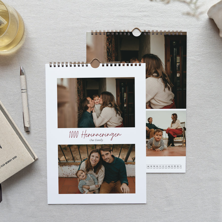 Kalender Eindejaar Muurschildering A4 Duizend herinneringen foto