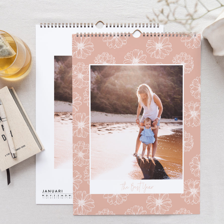 Kalender Eindejaar Muraal A3 Bloemrijke geest foto