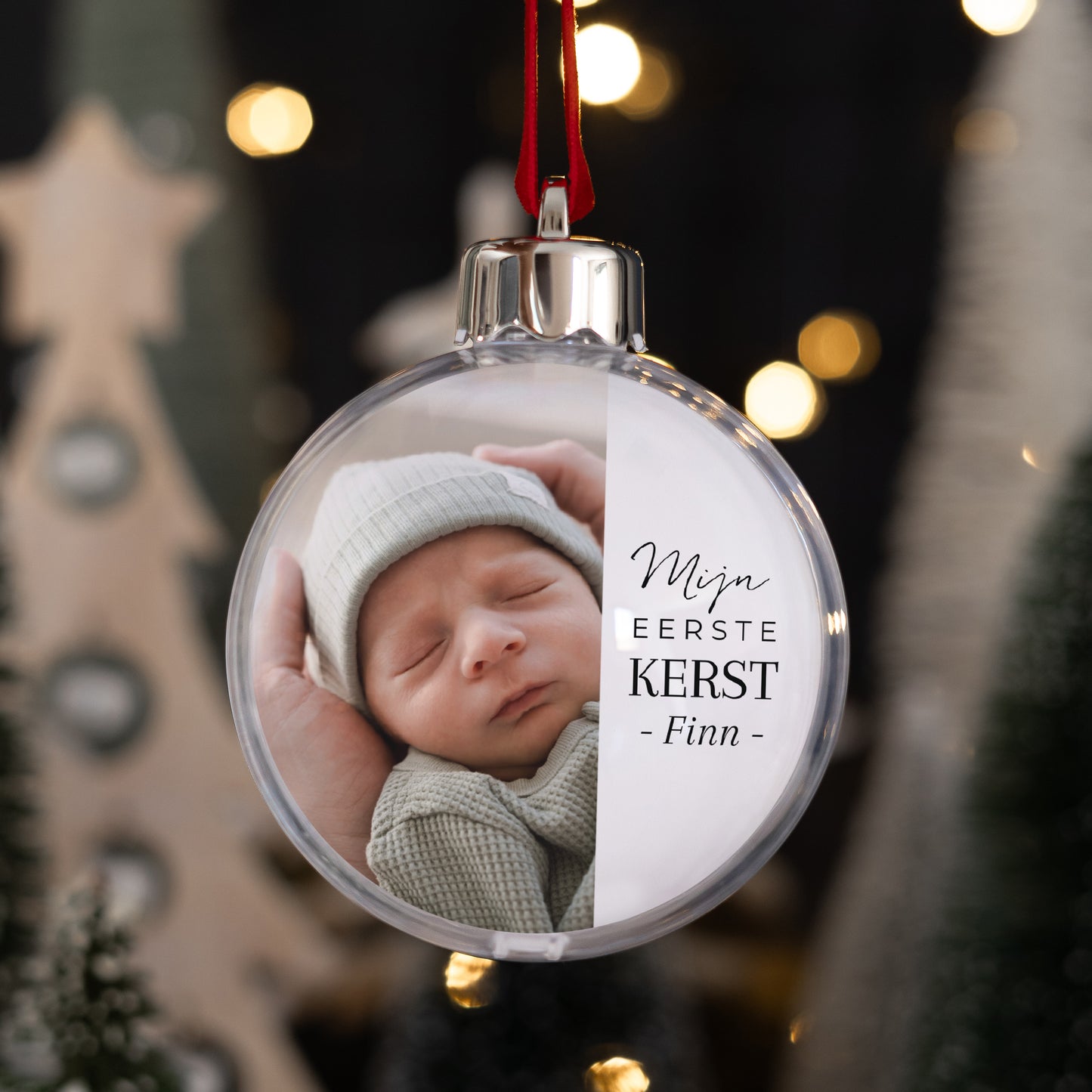 Kerstbal Eindejaar Ronde Foto kerstbal foto N° 1