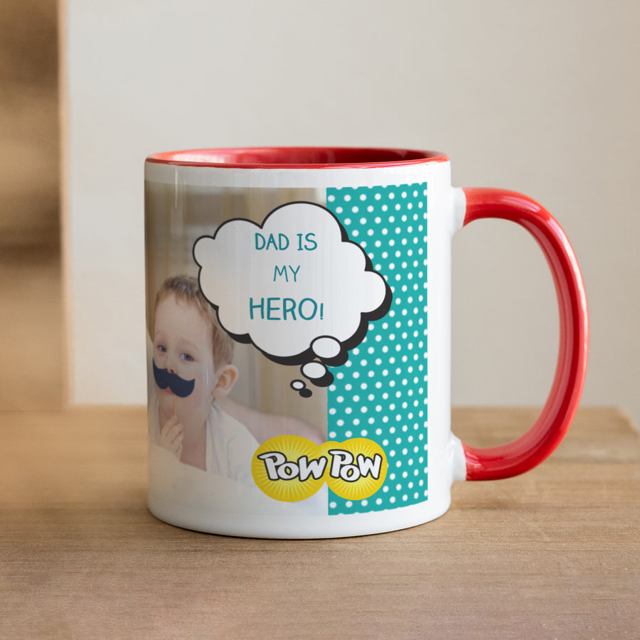 Mok Objecten Rood Super Papa foto