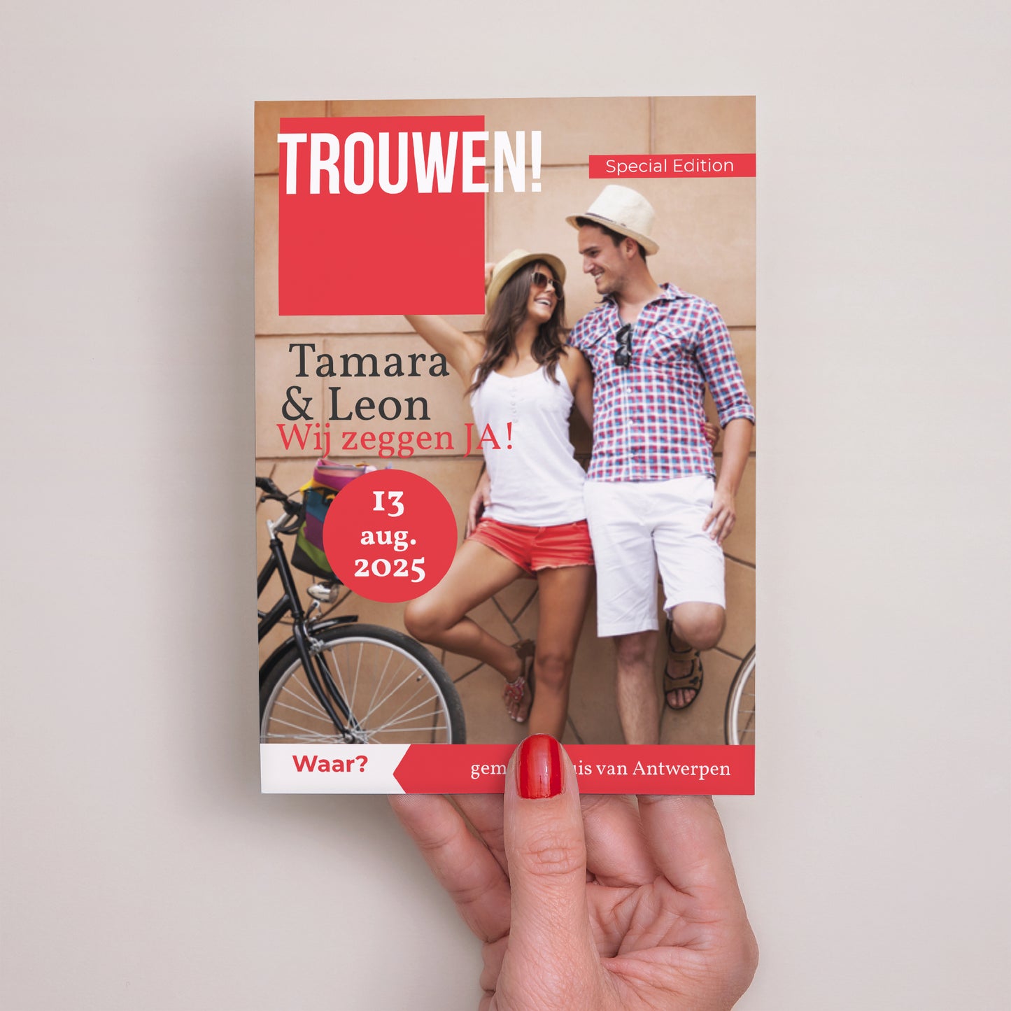 Uitnodigingskaart Huwelijk TV Mariage foto N° 2