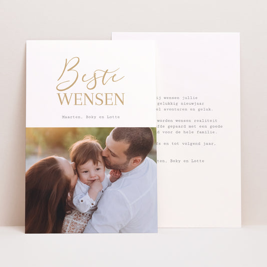 Wenskaart Eindejaar Portret Typefout foto
