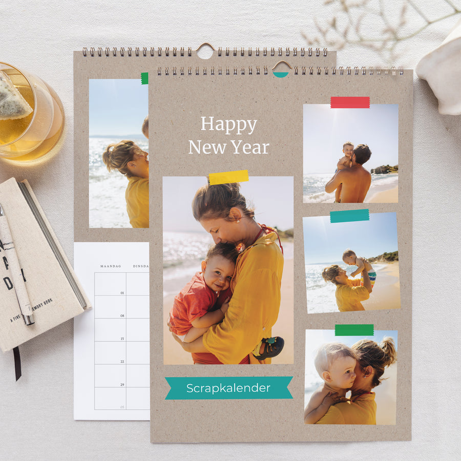 Kalender Eindejaar Muraal A3 Jaarlijkse wirwar foto