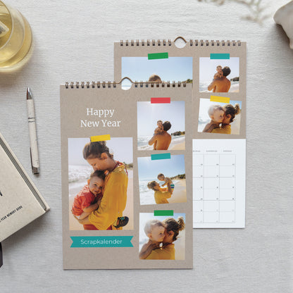 Kalender Eindejaar Muurschildering A4 Jaarlijkse wirwar foto N° 1