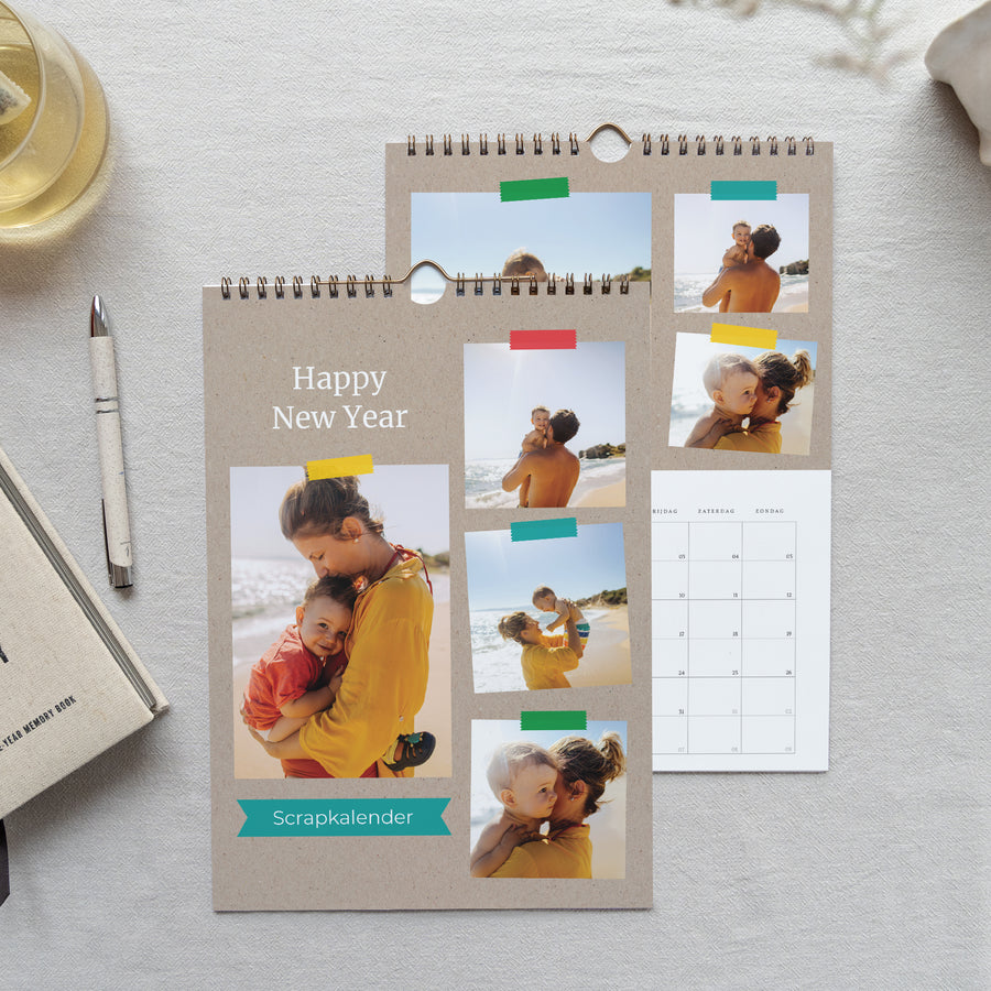 Kalender Eindejaar Muurschildering A4 Jaarlijkse wirwar foto