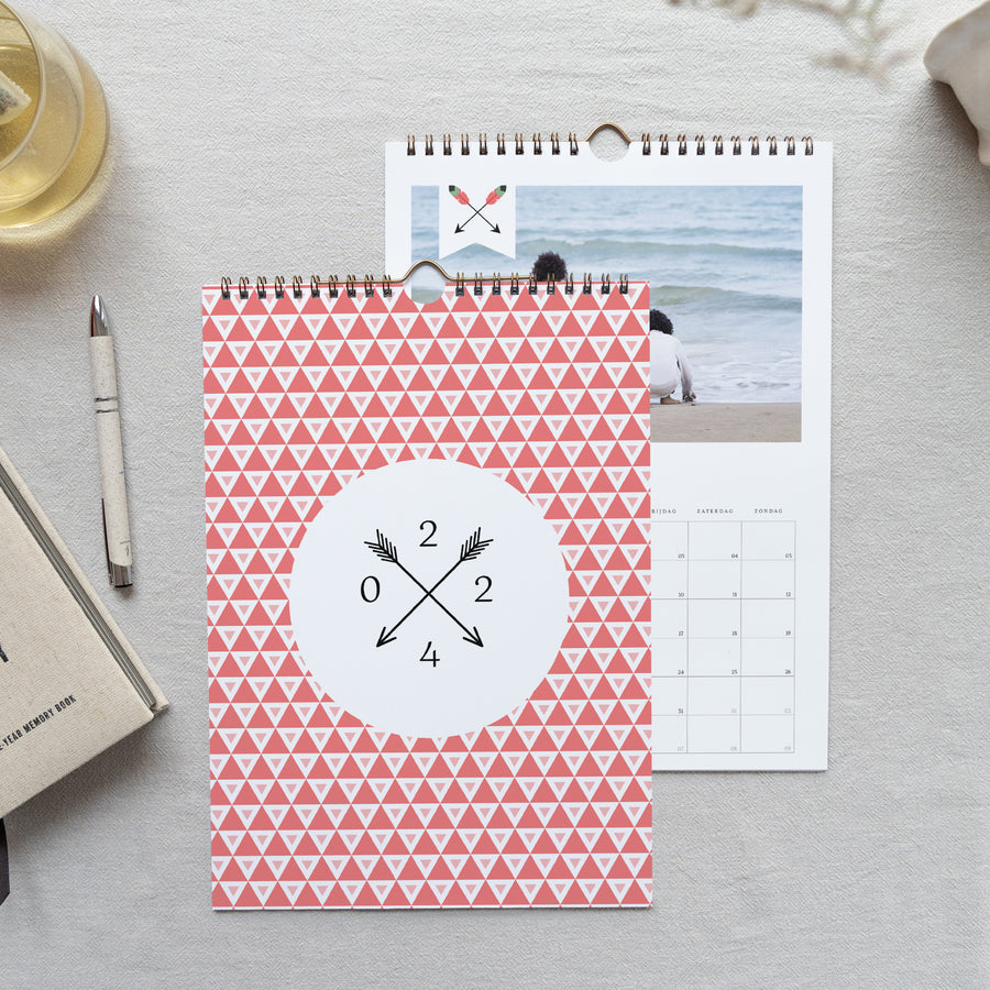 Kalender Eindejaar Muurschildering A4 Etnische foto